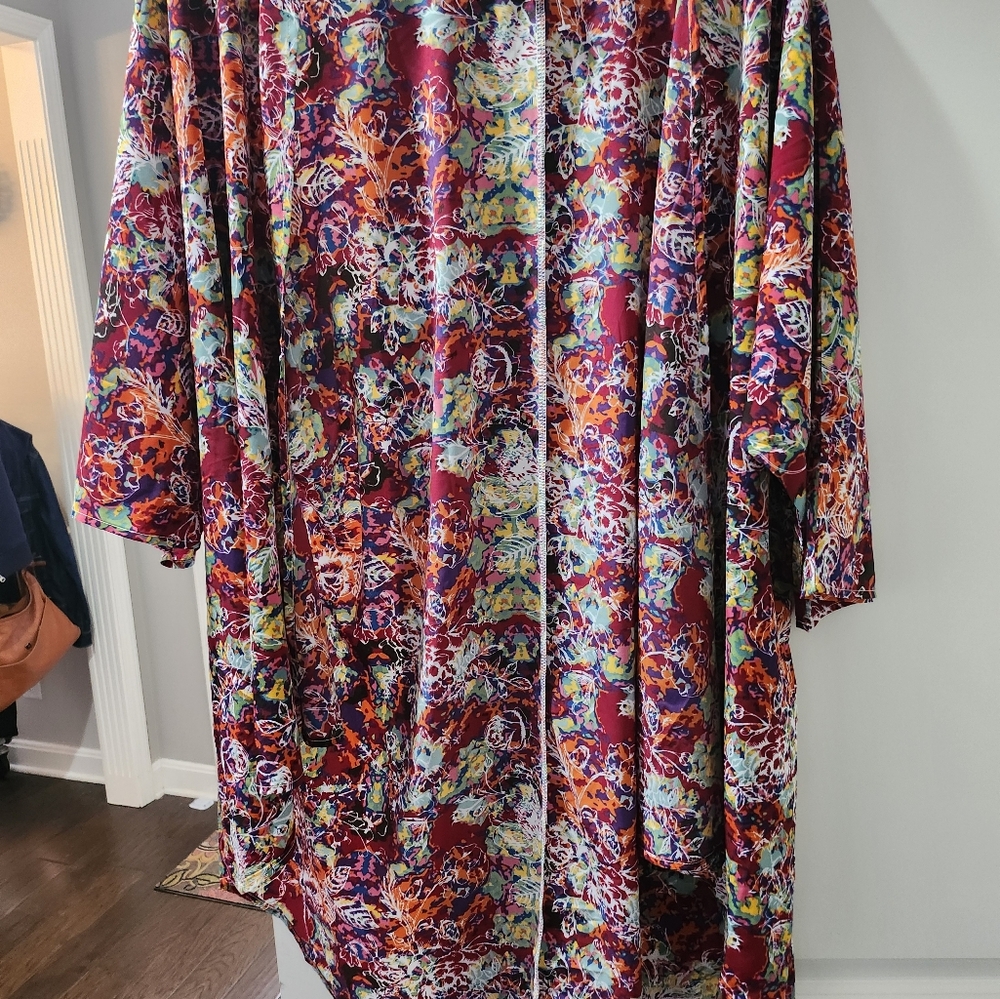 Lula Roe duster and camisole mulit color